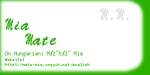 mia mate business card